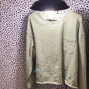 Never worn! Cropped jersey style sweatshirt